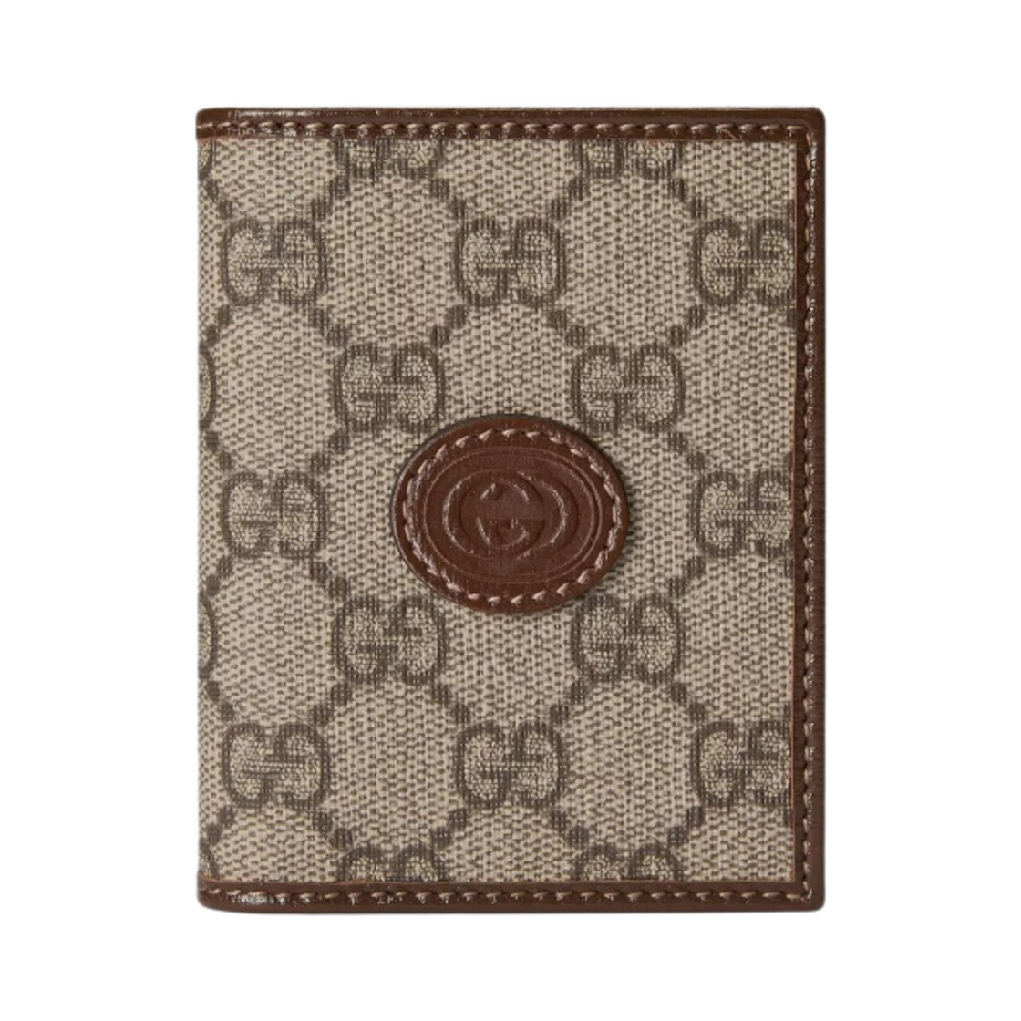 746302-92TCG-8563 Gucci Mini Wallet with Interlocking G Beige Ebony