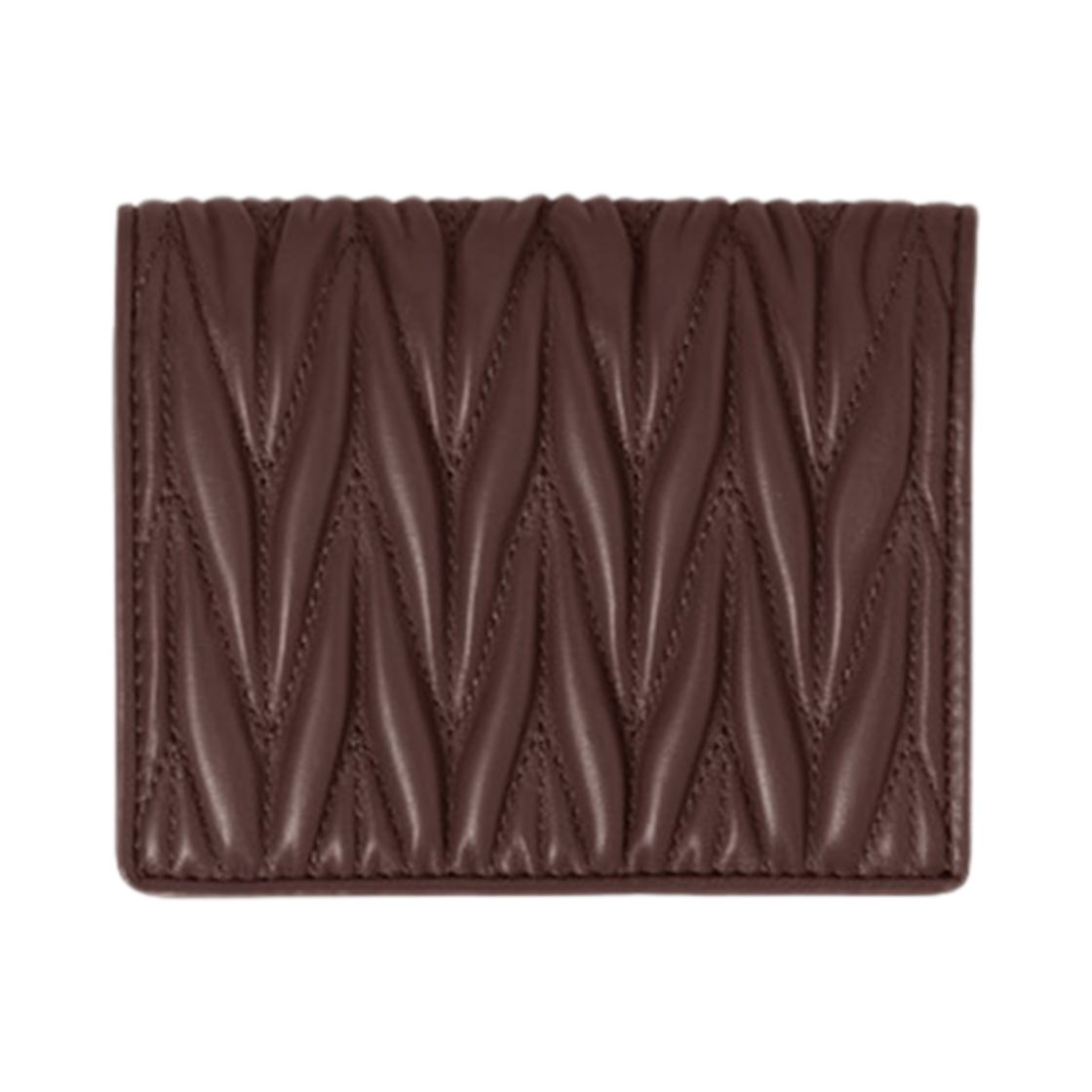 미우 미우 스몰 마테라쎄 나파 레더 반지갑 브라이어우드(Miu Miu Small Matelasse Nappa Leather Wallet Briarwood) - 2
