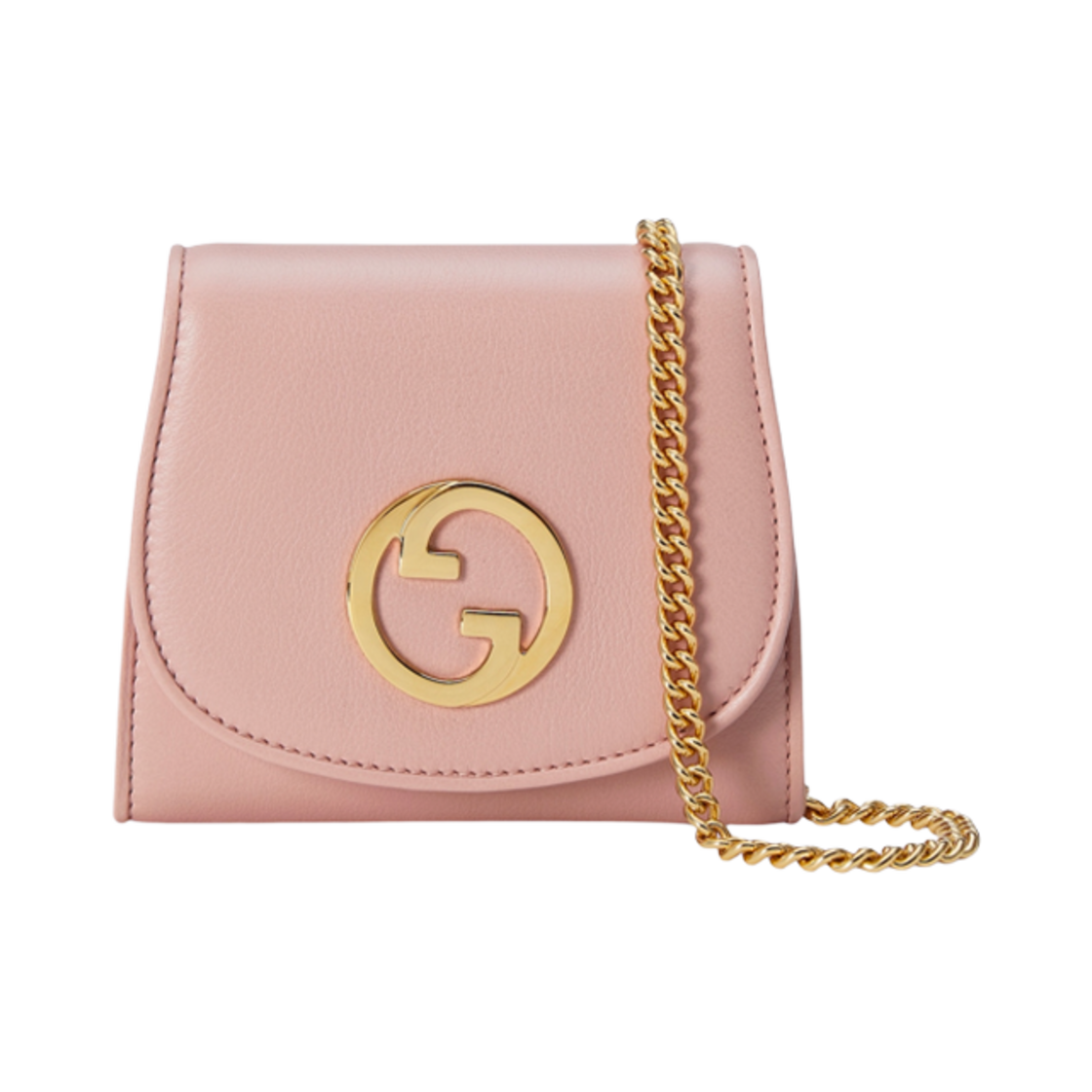 725219-UXX0G-6910 Gucci Blondie Medium Chain Wallet Light Pink Leather