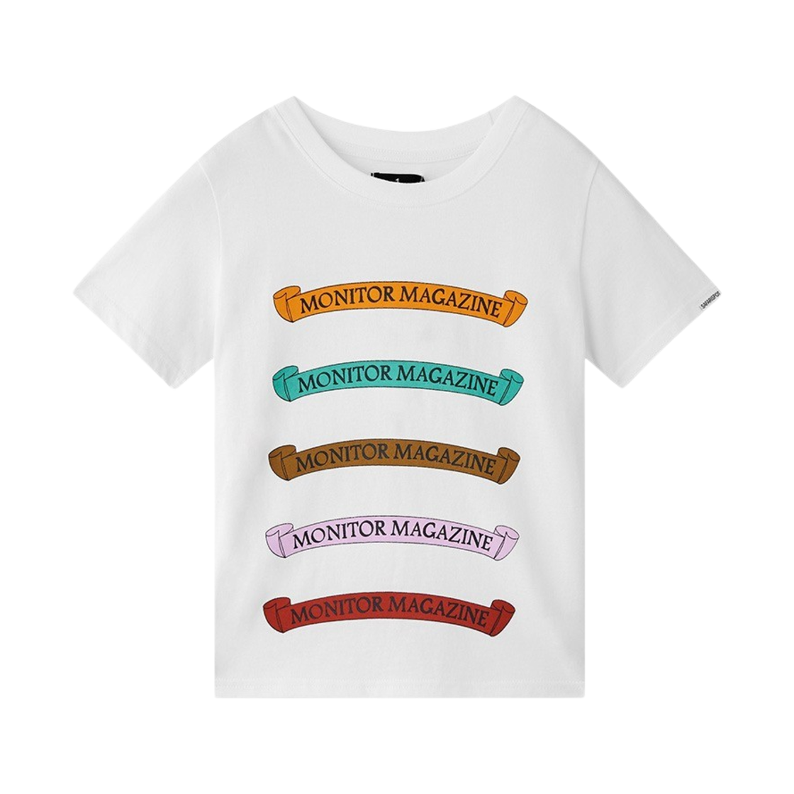 사파리스팟 우먼 1/2 플래그 매거진 티 화이트