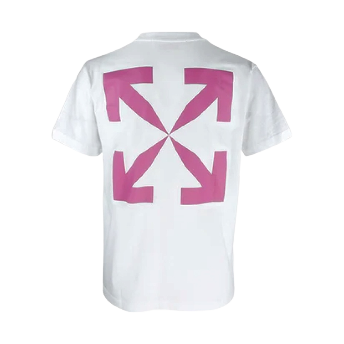 오프화이트 90's DJ 슬림 핏 티셔츠 화이트 푸시아(Off-White 90's DJ Slim Fit T-Shirt White/Fuchsia) - 1