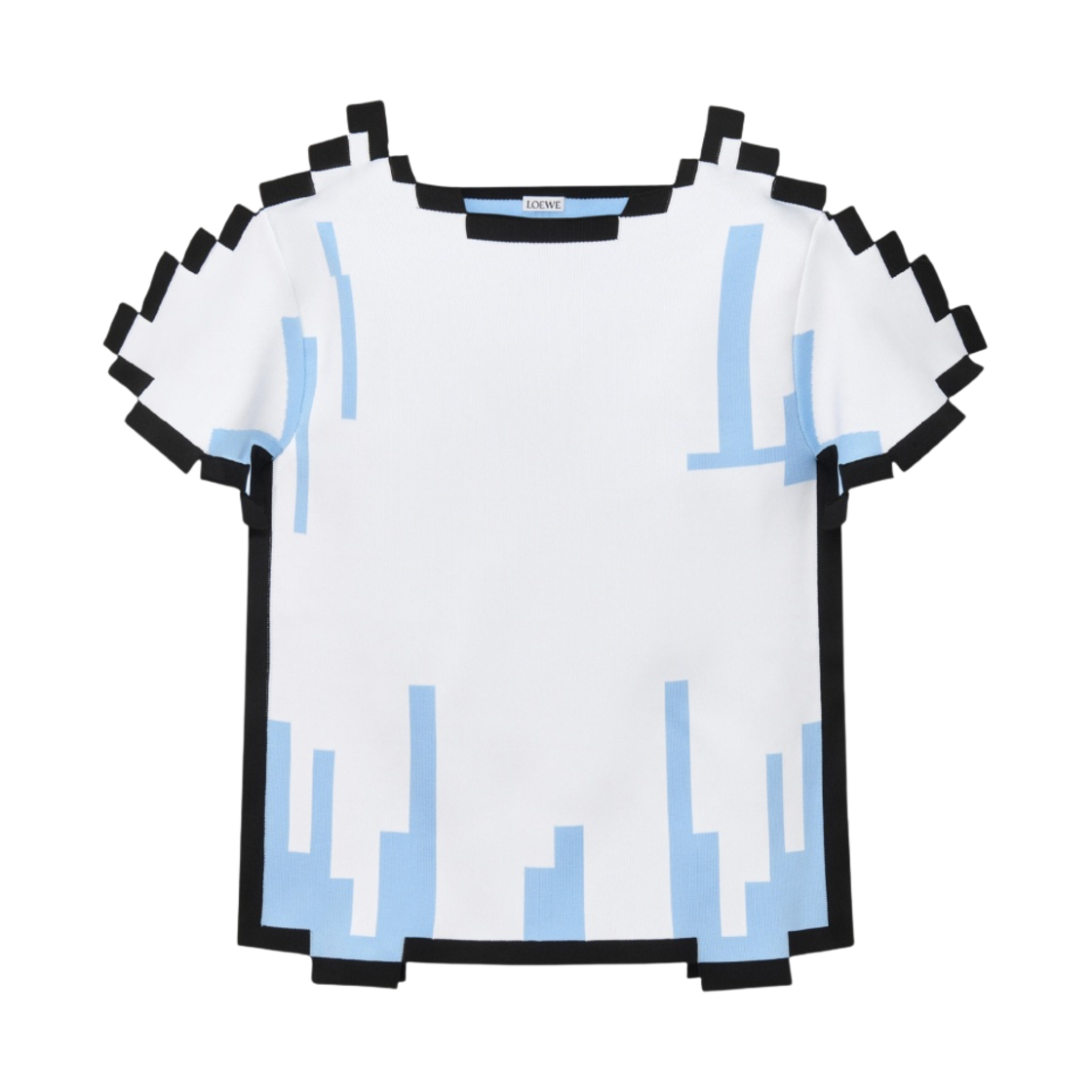 (W) 로에베 픽셀 테크니컬 니트 탑 화이트