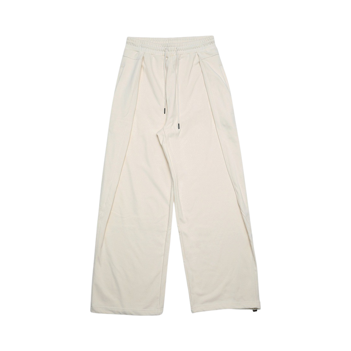 알렌느 믹스드 패브릭 폴딩 스웨트팬츠 크림(Haleine  Mixed Fabric Folding Sweatpants Cream)