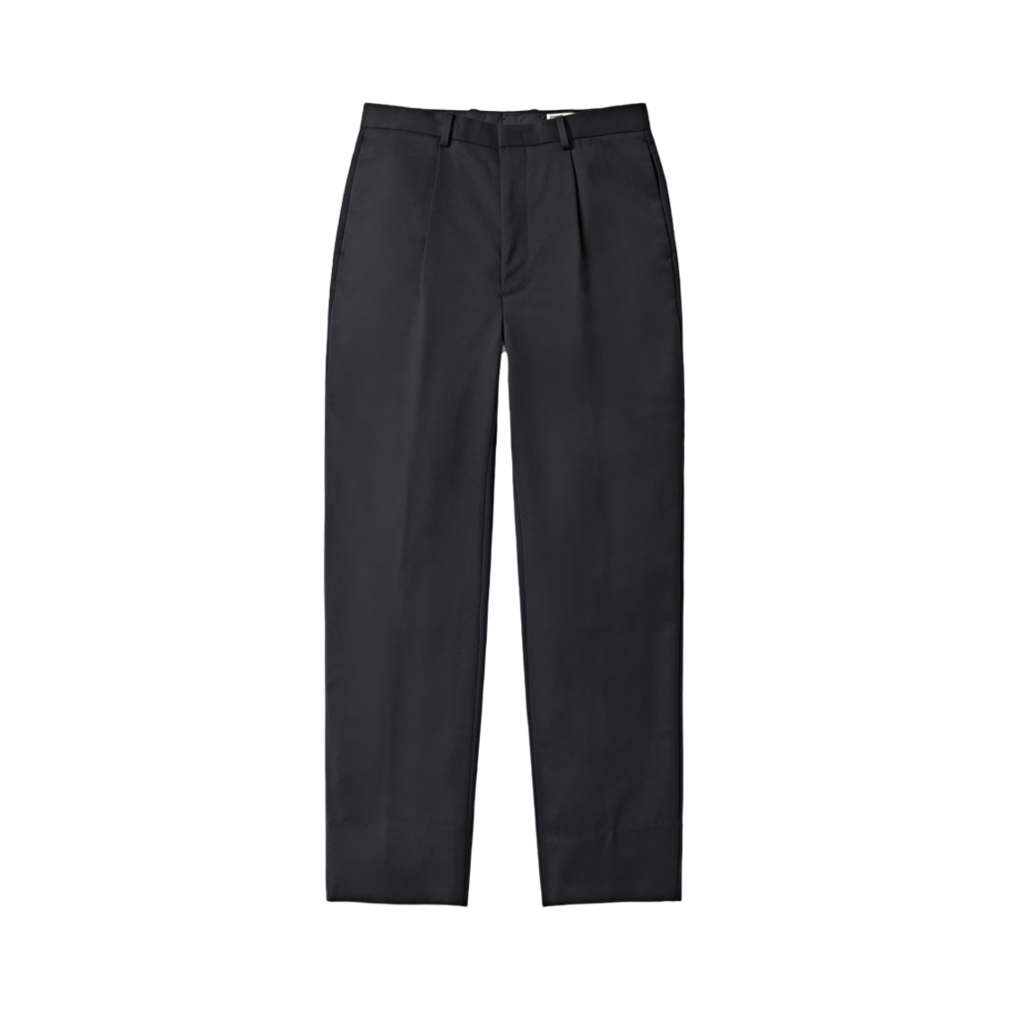PCD0MPT502DG Pottery Fine Wool One-Pleated Tapered Pants Superior Wool 100s Washable Gabardine Cloth Dark Gray