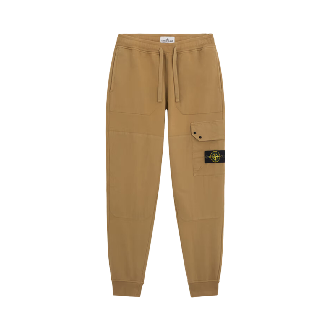811564020-V0094 Stone Island 64020 Brushed Organic Cotton Fleece Cargo Jogging Pants Biscuit - 24FW