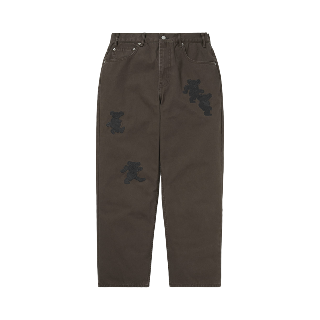 GD251WPA5P01BRN Thisisneverthat x Grateful Dead Dancing Bears Work Pant Brown