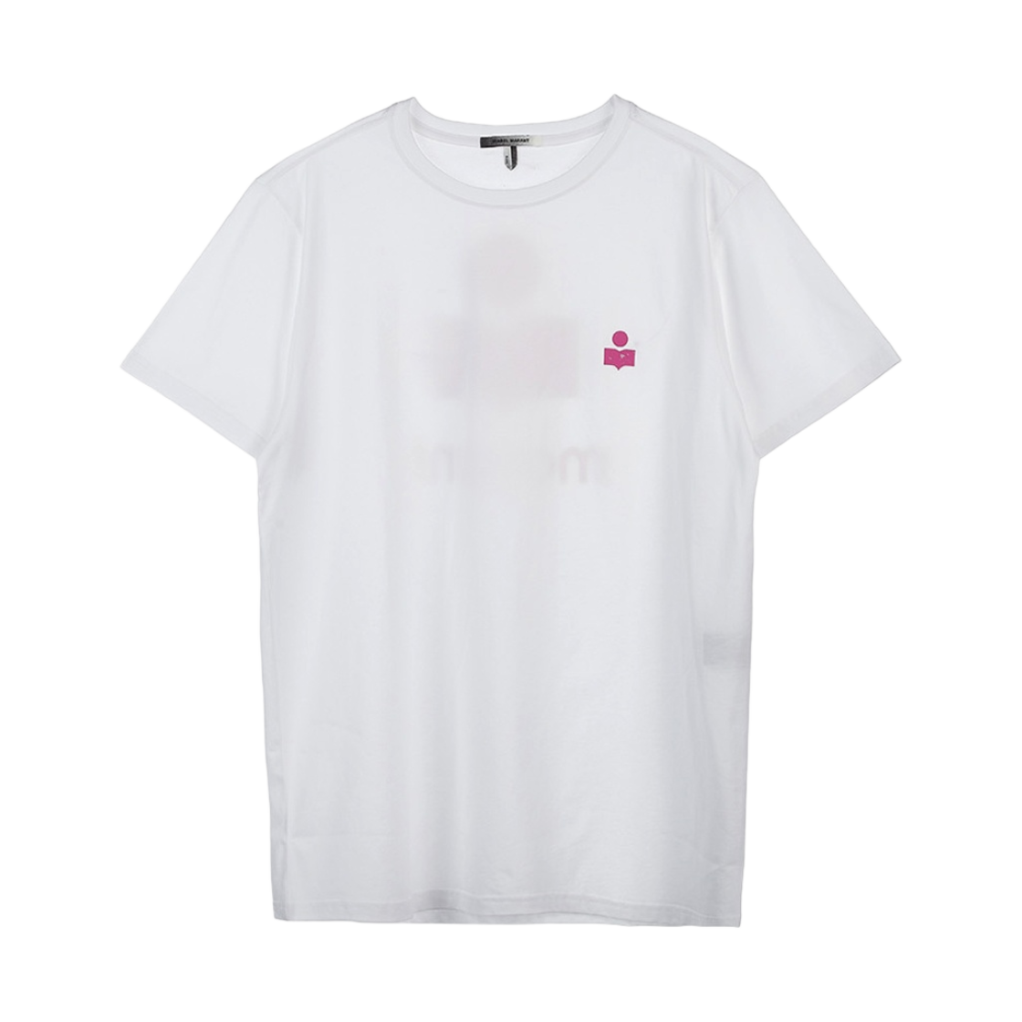 이자벨 마랑 자페르 로고 티셔츠 화이트 핑크 - 22SS(Isabel Marant Zafferh Logo T-Shirt White Pink - 22SS)