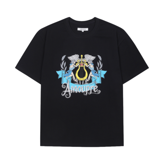 J3TAM25311BKX AMOUPRE Divine Grace Laurel Artwork T-shirt Black