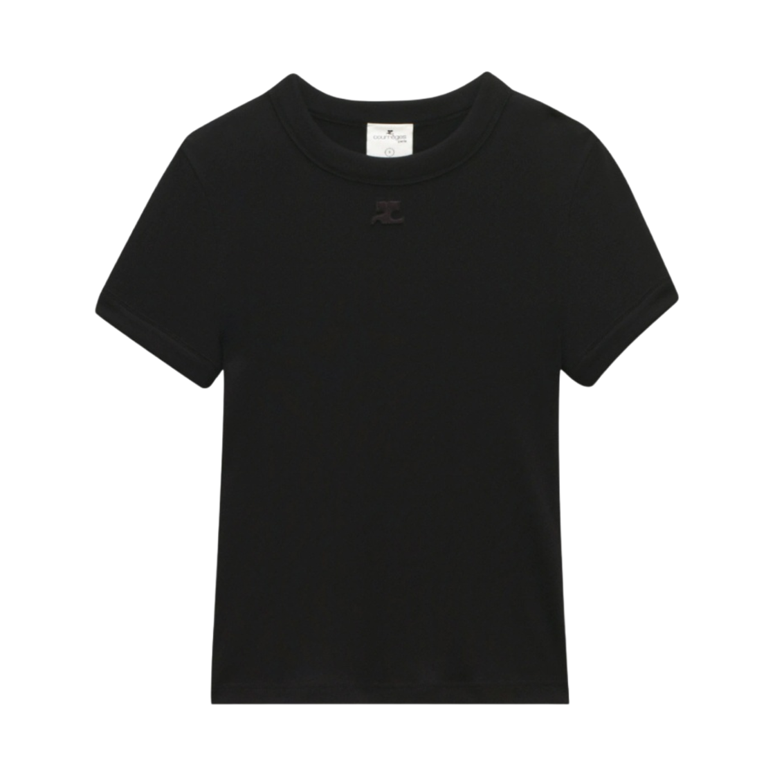 (W) 꾸레쥬 클래식 립 티셔츠 블랙