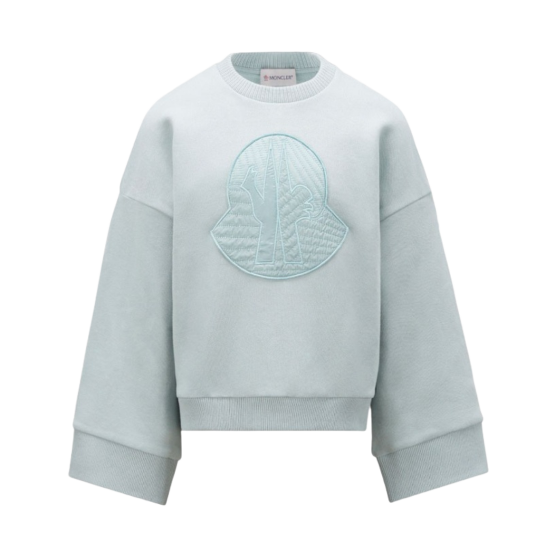 (키즈) 몽클레르 로고 스웨트셔츠 스카이 블루 - 22FW((Kids) Moncler Logo Sweatshirt Sky Blue - 22FW) - 1