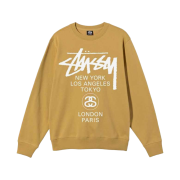 Stussy World Tour Crew Khaki 2021