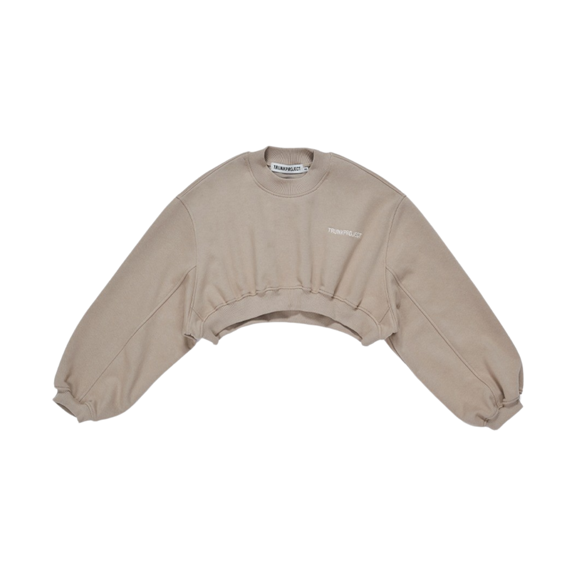 트렁크프로젝트 로고 크롭 스웻셔츠 베이지