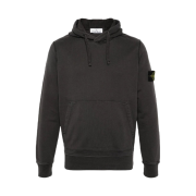 Stone Island 64151 Cotton Fleece Hooded Sweatshirt Dark Grey - 24SS
