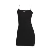 (W) Nike NSW Chill Knit Tight Mini-Rib Cami Dress Black - Asia