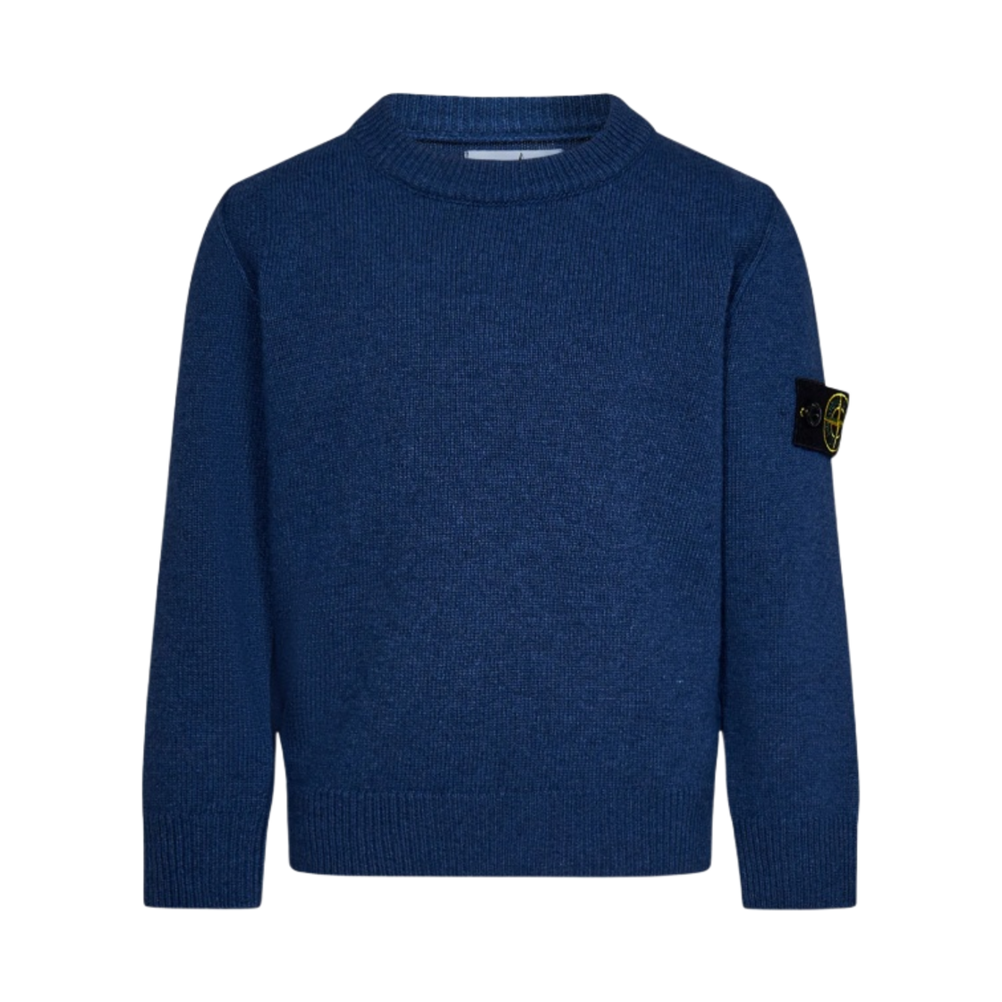 7916502Z1-V0022 (Kids) Stone Island 502Z1 Stocking Stitch Wool Viscose Nylon Cashmere Blend Crewneck Knit Bluette - 23FW