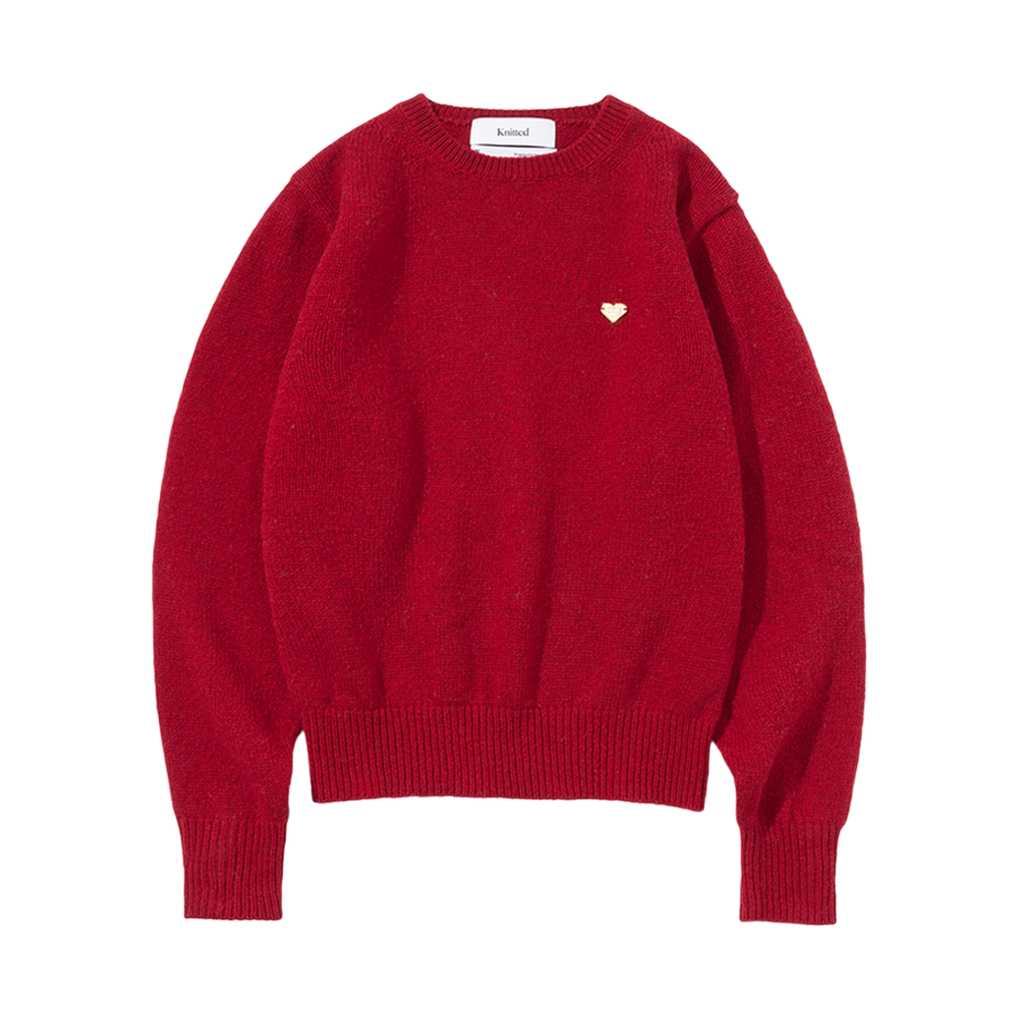 K24AWUK15RE Knitted Shaggy Dog Wool 100% Round Knit Women Red