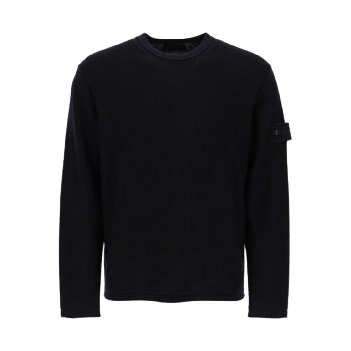 8015539FA-V0020 Stone Island 539FA Ghost Logo Applique Crewneck Jumper Navy Blue - 24SS