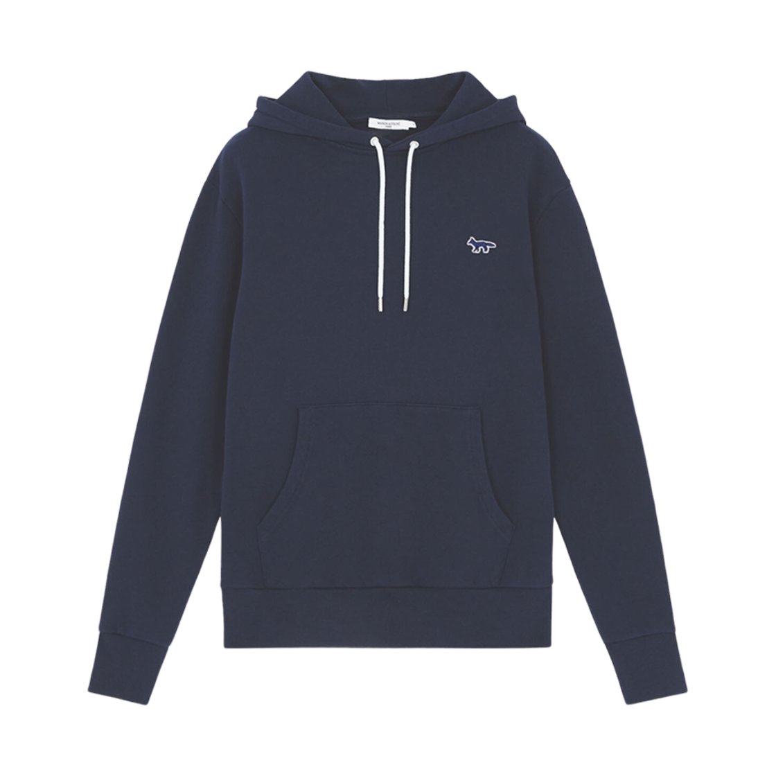 HU00317KM0001-P480 Maison Kitsune Navy Fox Patch Classic Hoodie Navy