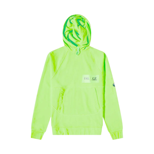 C.P. Company x END. Adapt Plated Fluo Fleece Hoodie Green