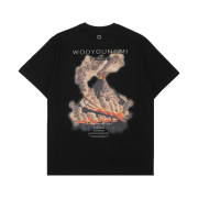 Wooyoungmi Volcano Back Logo T-Shirt Black - 23FW