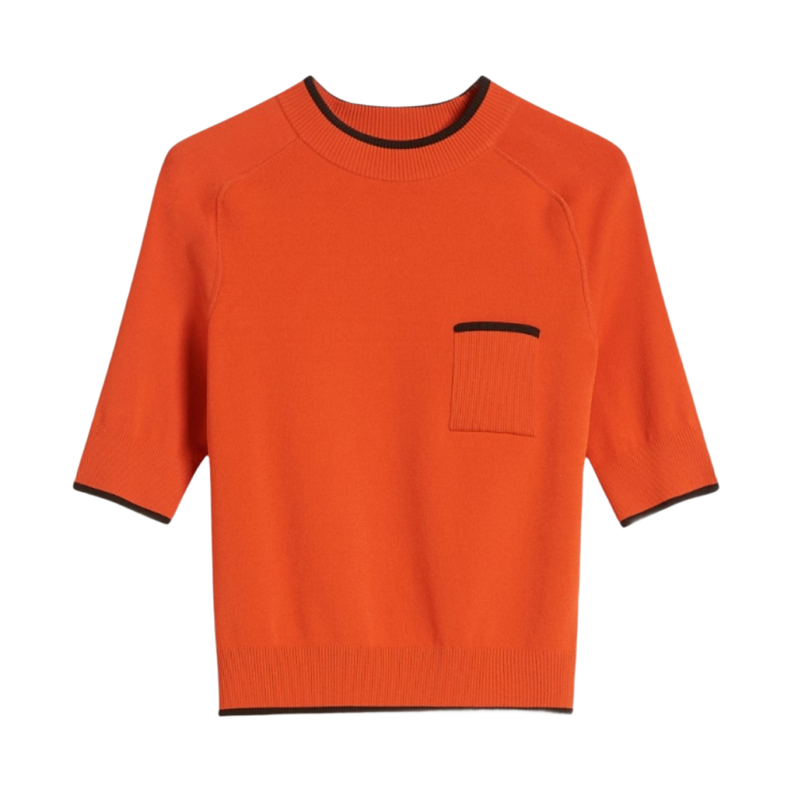 QUITO-002 (W) Max Mara Sportmax Quito Stretch Knit T-Shirt Red Orange