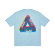 Palace Tri-Ferg Colour Blur T-Shirt Pale Blue - 20FW