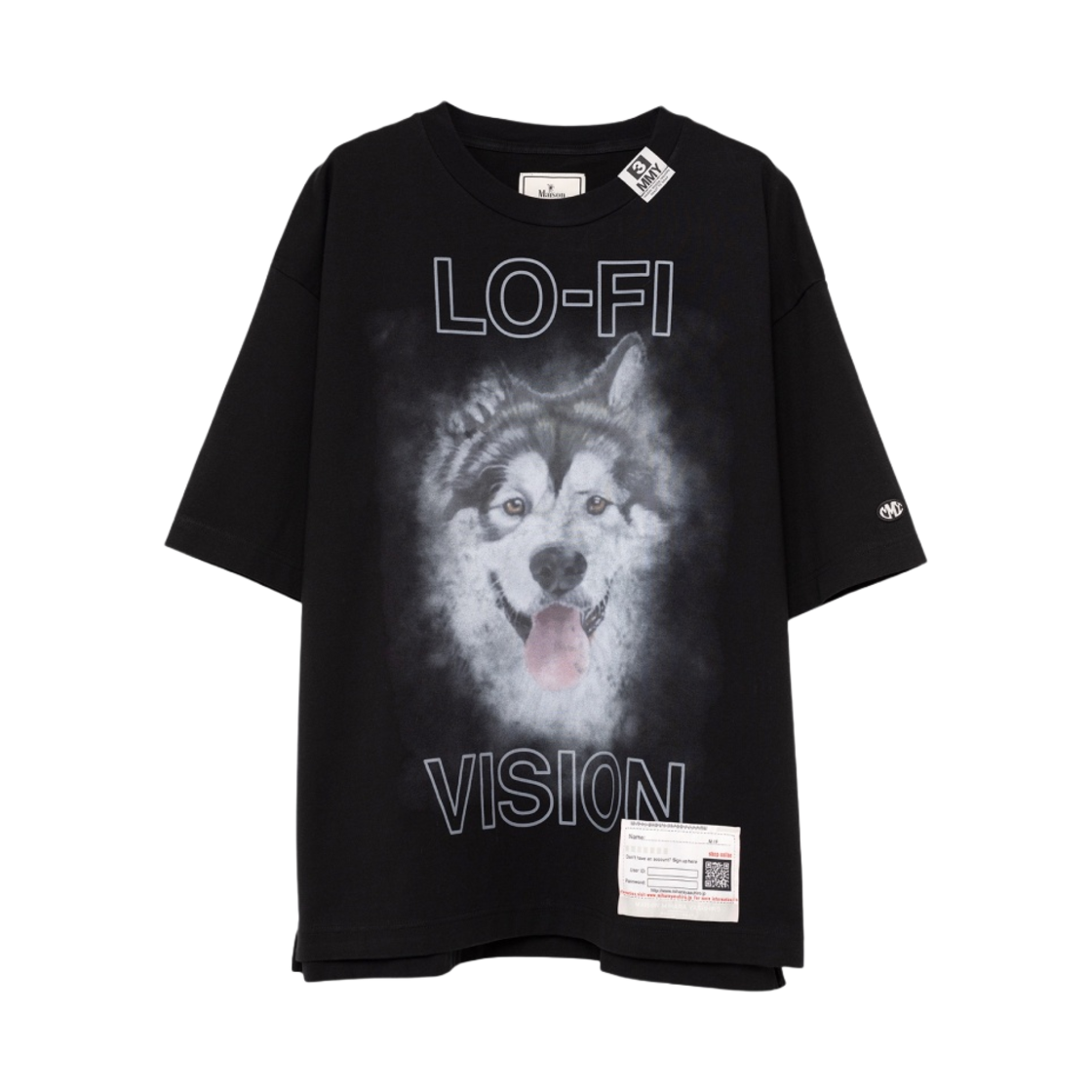 메종 미하라 야스히로 독 프린티드 티셔츠 블랙(Maison Mihara Yasuhiro Dog Printed T-Shirt Black)