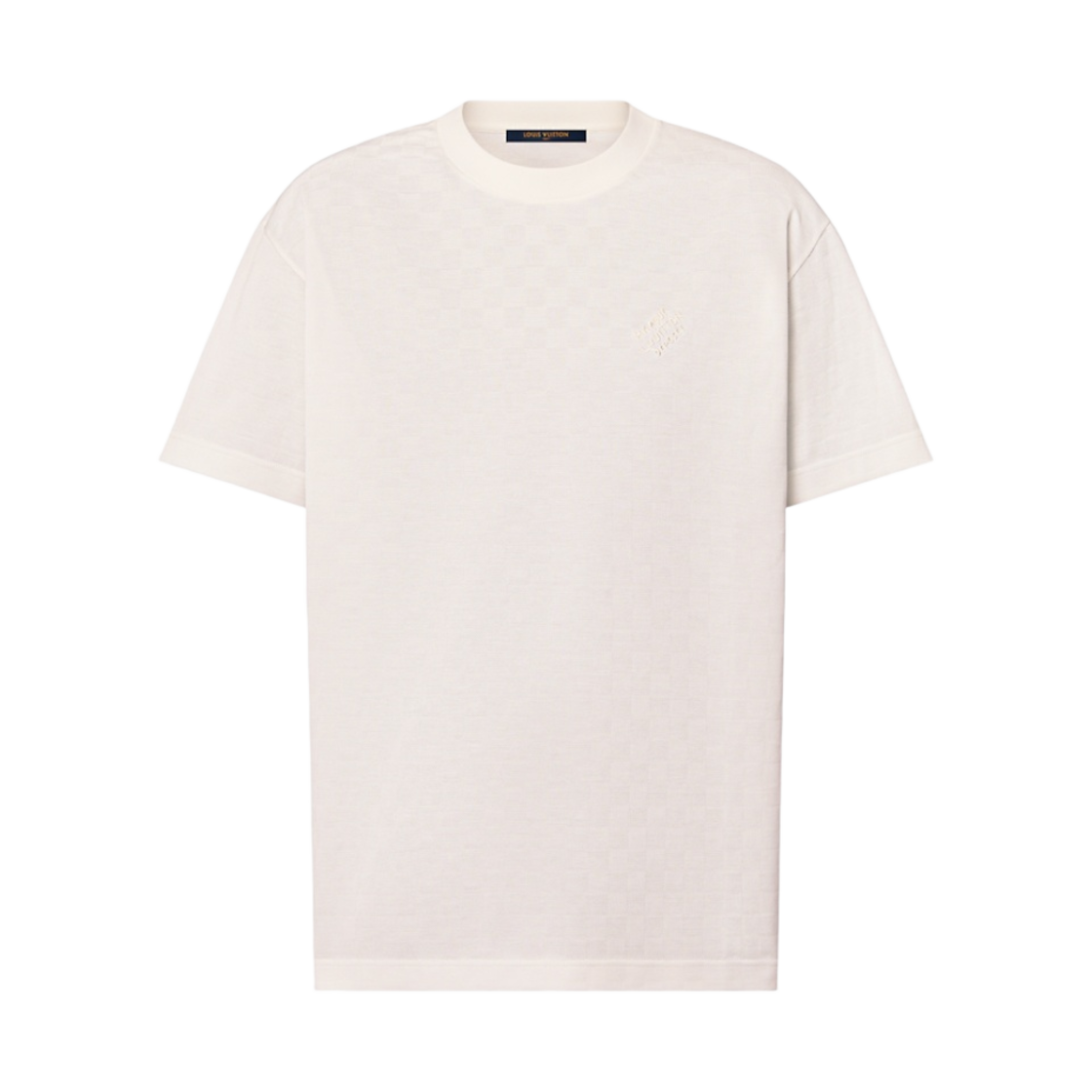 - Louis Vuitton Damier Cotton Pique T-Shirt Milky White
