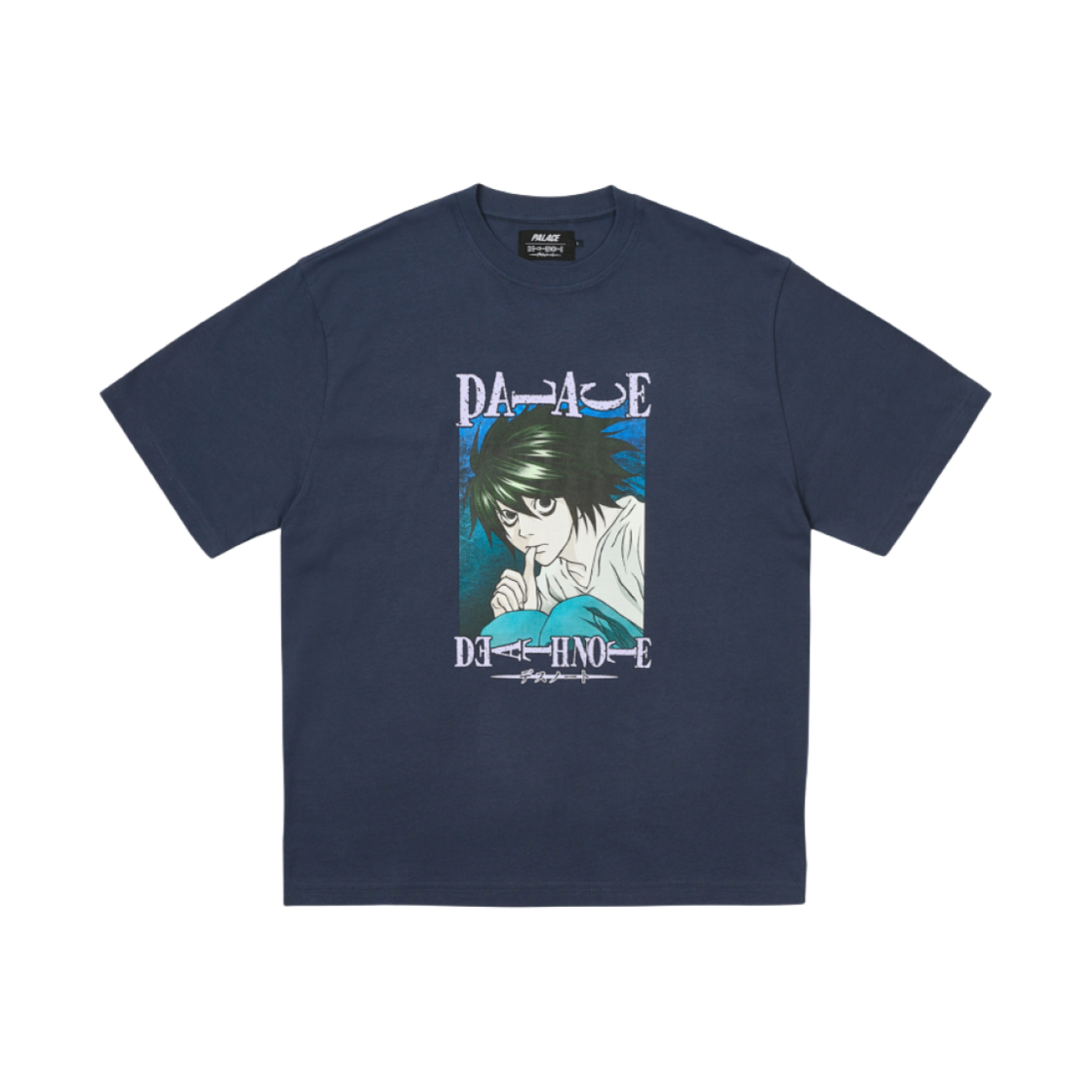 팔라스 x 데스 노트 티셔츠 네이비 - 25SS(Palace x Death Note T-Shirt Navy - 25SS)