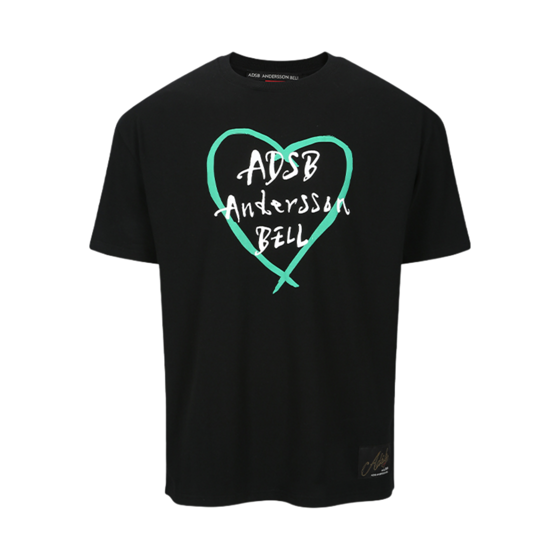 atb1290u(BLACK) ADSB Andersson Bell Unisex Heart Kelly Logo T-Shirts Black