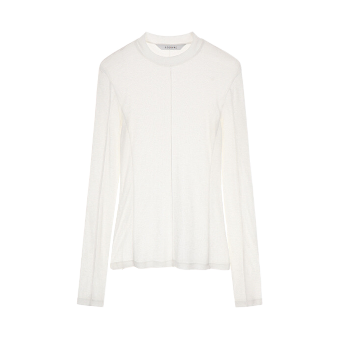 (W) 루에브르 시스루 저지 탑 아이보리((W) Loeuvre See Through Jersey Top Ivory)