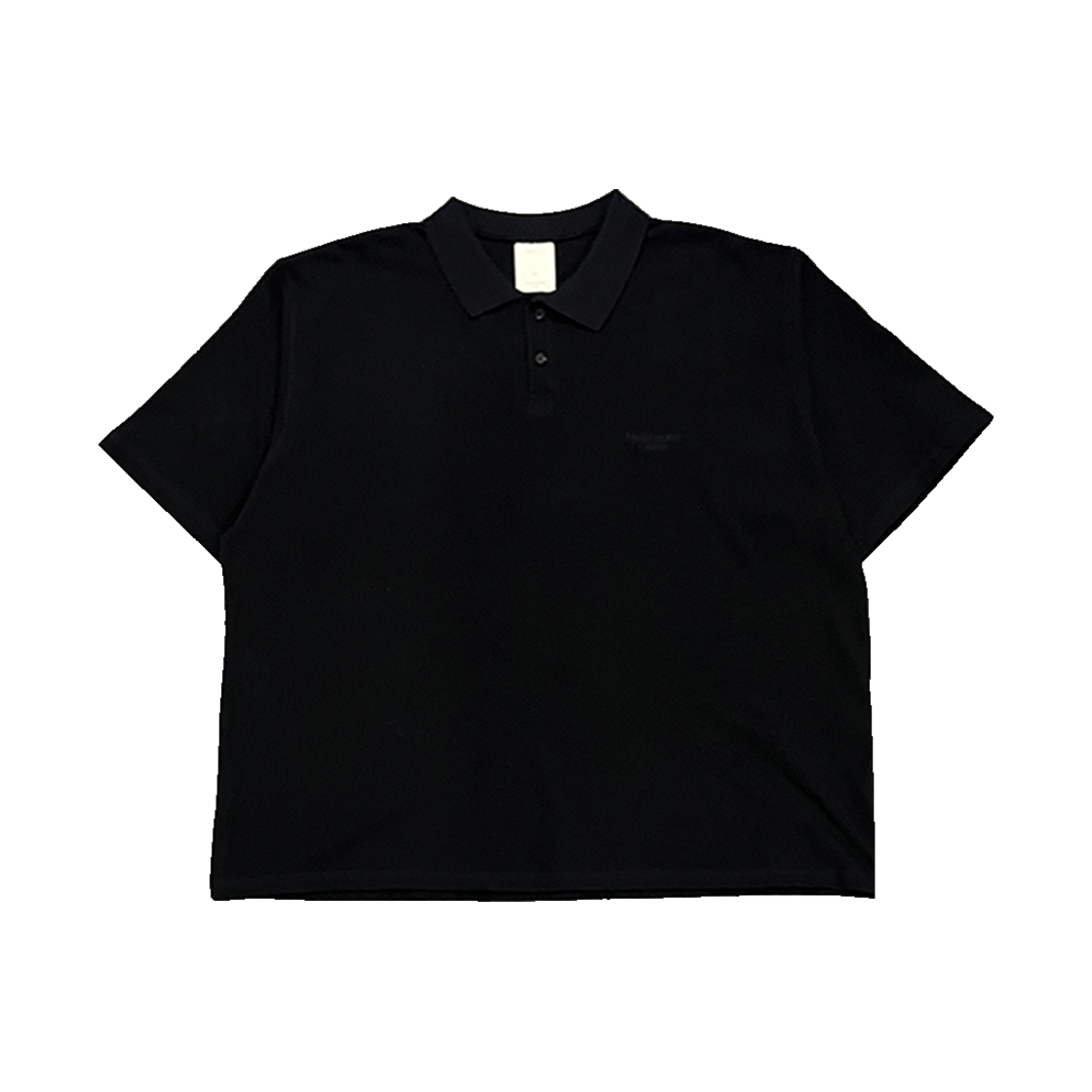 언더마이카 무.125 오리지널 로고 오버사이즈 크롭 PK 셔츠 블랙(Undermycar Mu.125 Original Logo Oversized Crop PK Shirts Black)