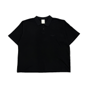 Undermycar Mu.125 Original Logo Oversized Crop PK Shirts Black