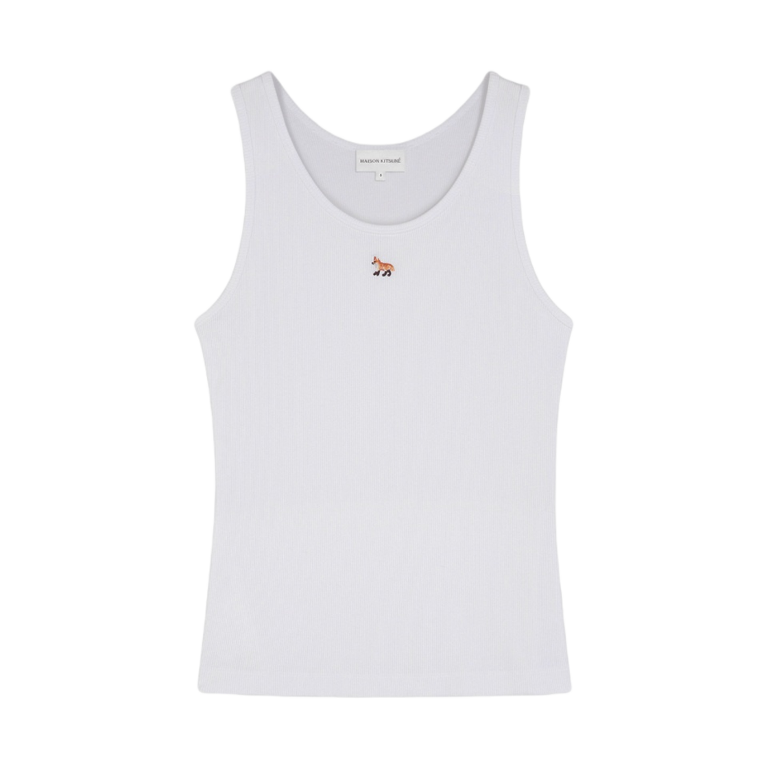 (W) 메종 키츠네 베이비 폭스 립드 탱크탑 화이트