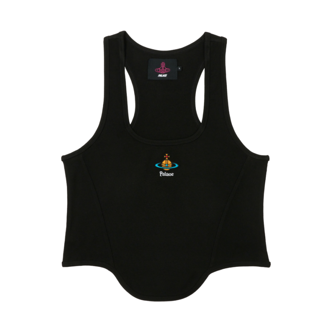(W) 팔라스 x 비비안 웨스트우드 코르셋 립 베스트 블랙 - 24FW((W) Palace x Vivienne Westwood Corset Rib Vest Black - 24FW) - 1