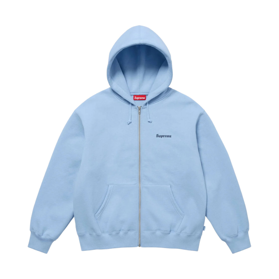 슈프림 크레스트 집업 후드 스웨트셔츠 라이트 블루 - 25SS(Supreme Crest Zip Up Hooded Sweatshirt Light Blue - 25SS) - 2