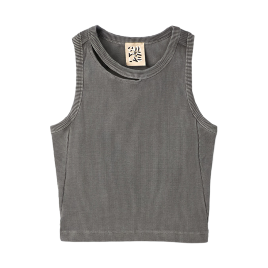 AU00030-001 CAMPER LAB Ribbed Tank Top Faded Black