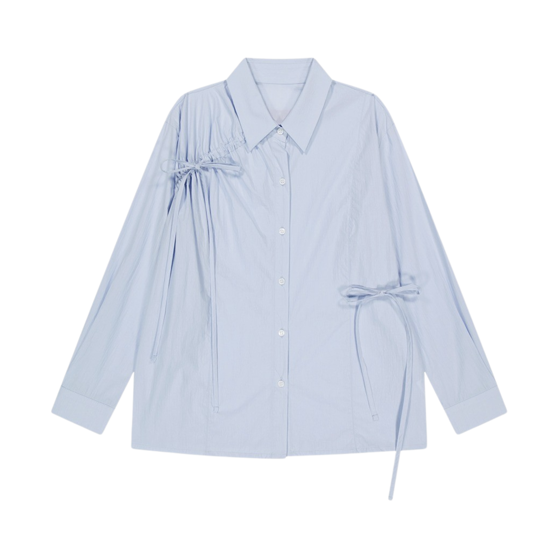 마가린핑거스 리본 드로우 셔츠 라이트 블루