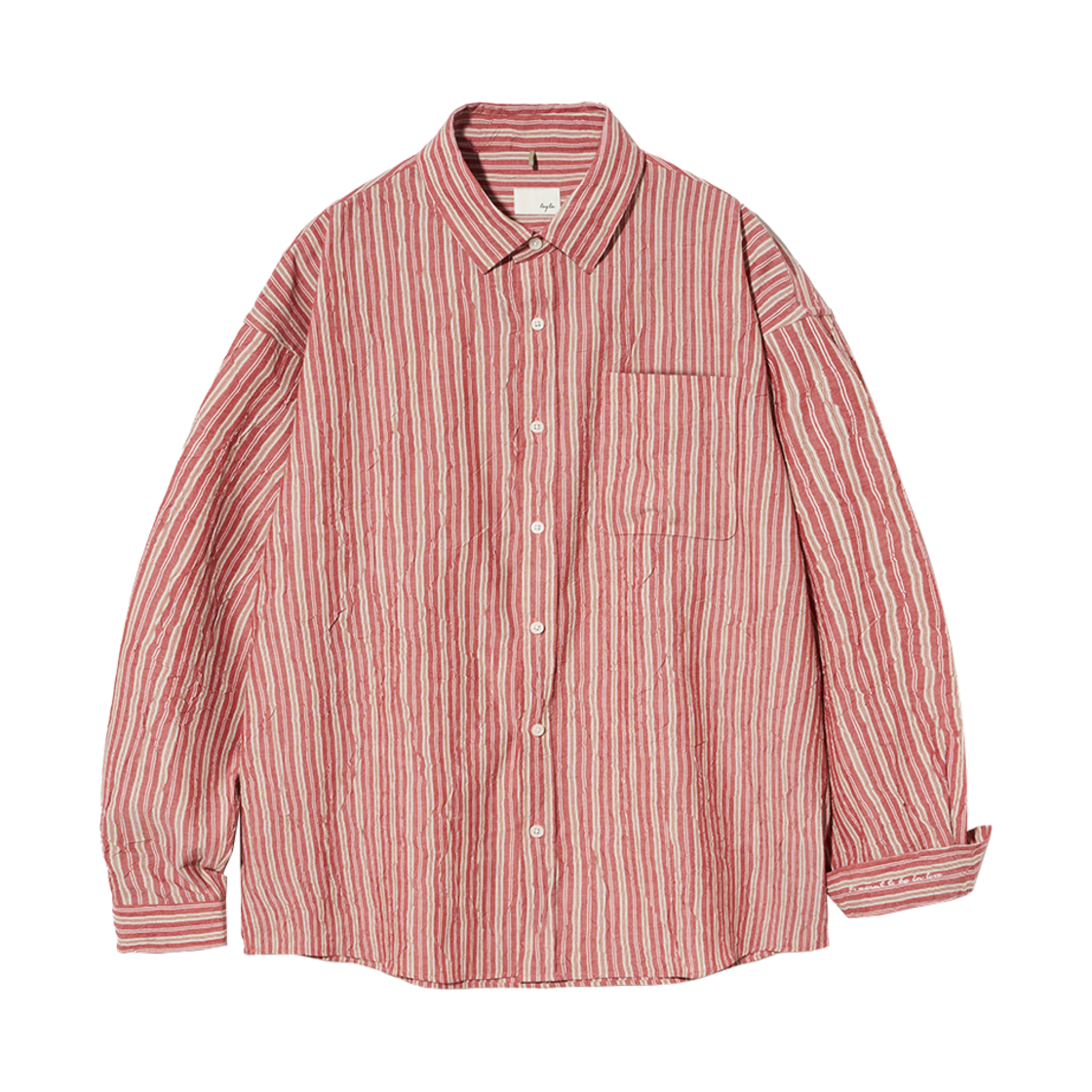 다이아몬드 레이라 크리즈 피니쉬 플라밍고 스트라이프 셔츠 S154(Diamond Layla Crease Finish Flamingo Stripe Shirt S154)