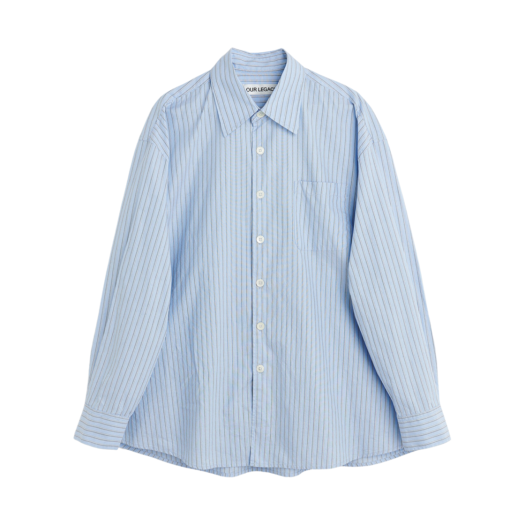 M4242BBD Our Legacy Borrowed Shirt Big Daddy Stripe Oxford