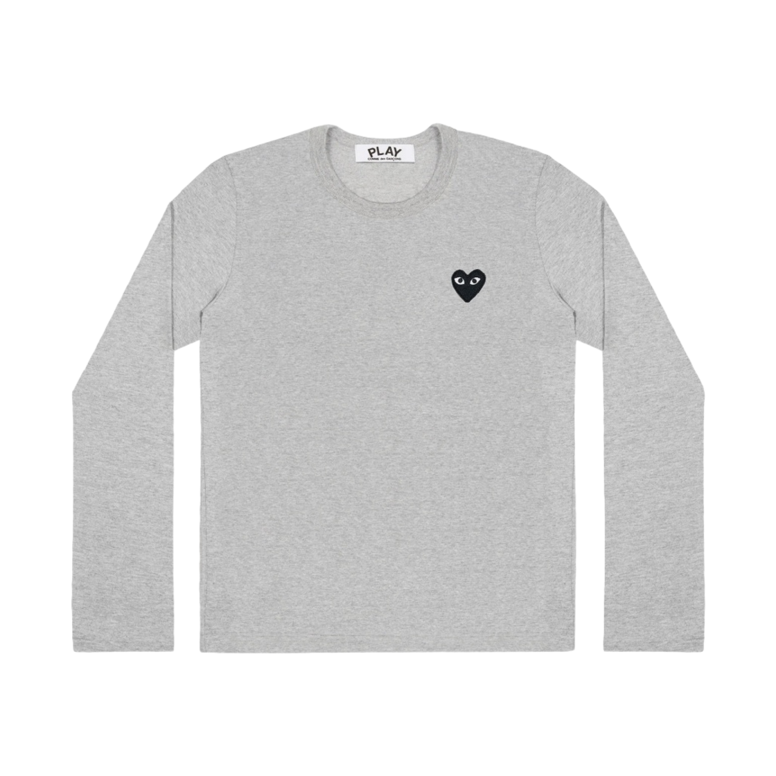 플레이 꼼데가르송 블랙 하트 롱슬리브 티셔츠 그레이(Play Comme des Garcons Black Heart LS T-Shirt Grey)