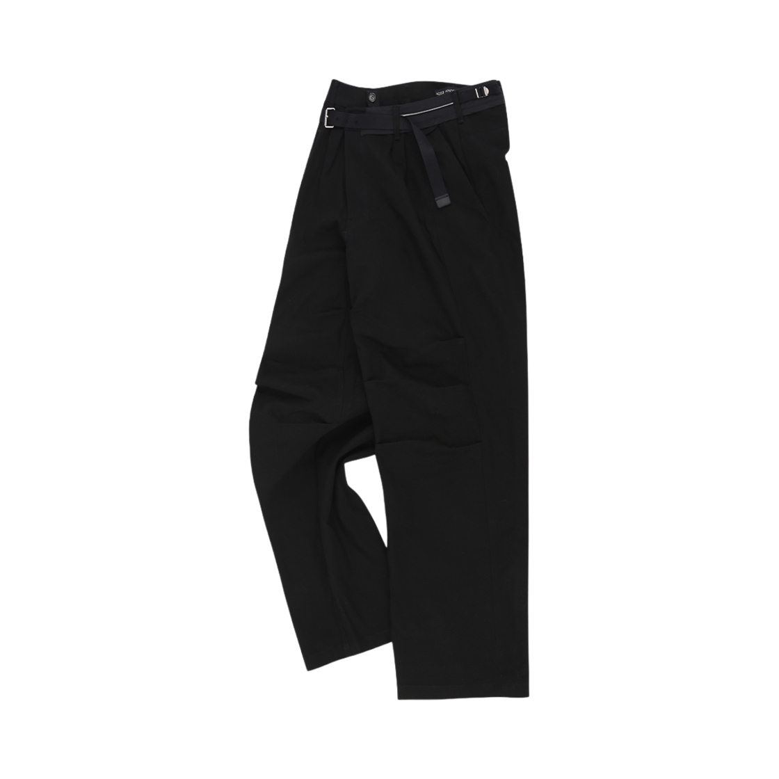 apa804u(BLACK) ADSB Andersson Bell Unisex Black Cross-Over Wide Jeans Black