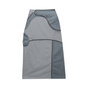 Art Of Field Flap Pocket Long Skirt Blue