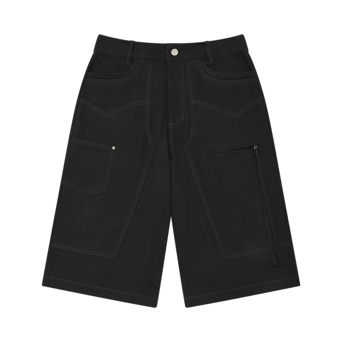 25SUCLST007-BK PHOS333 Sheriff Bermuda Shorts Black