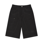 PHOS333 Sheriff Bermuda Shorts Black