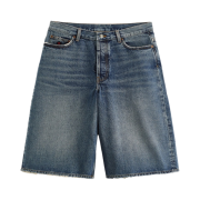Zara x Rhuigi Denim Bermuda Pants Medium Blue