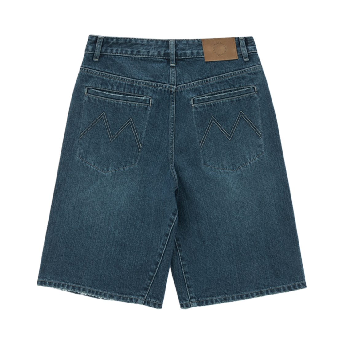 (W) 마뗑킴 버뮤다 셀비지 데님 팬츠 블루((W) Matin Kim Bermuda Selvedge Denim Pants Blue) - 2