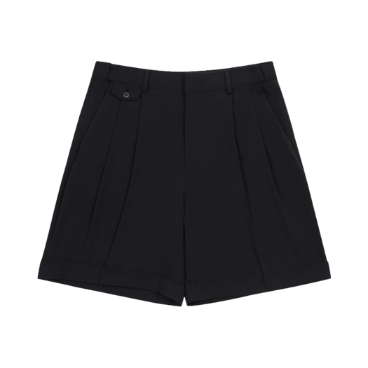 J3POM25331BKX AMOUPRE Two Tuck Bermuda Shorts Black