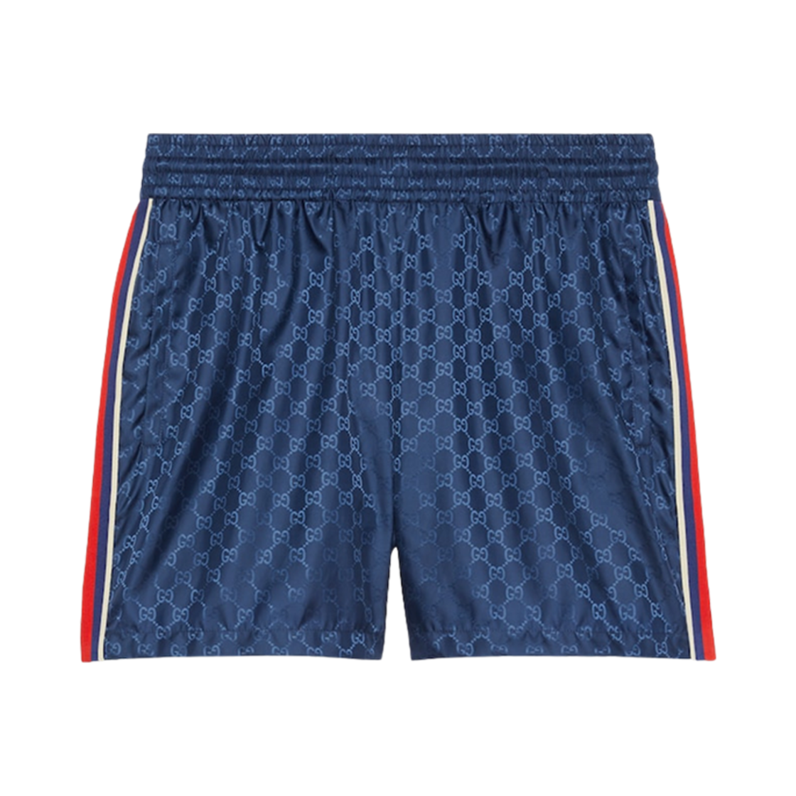 699084-XHAFX-4275 Gucci GG Jacquard Nylon Swim Shorts Blue