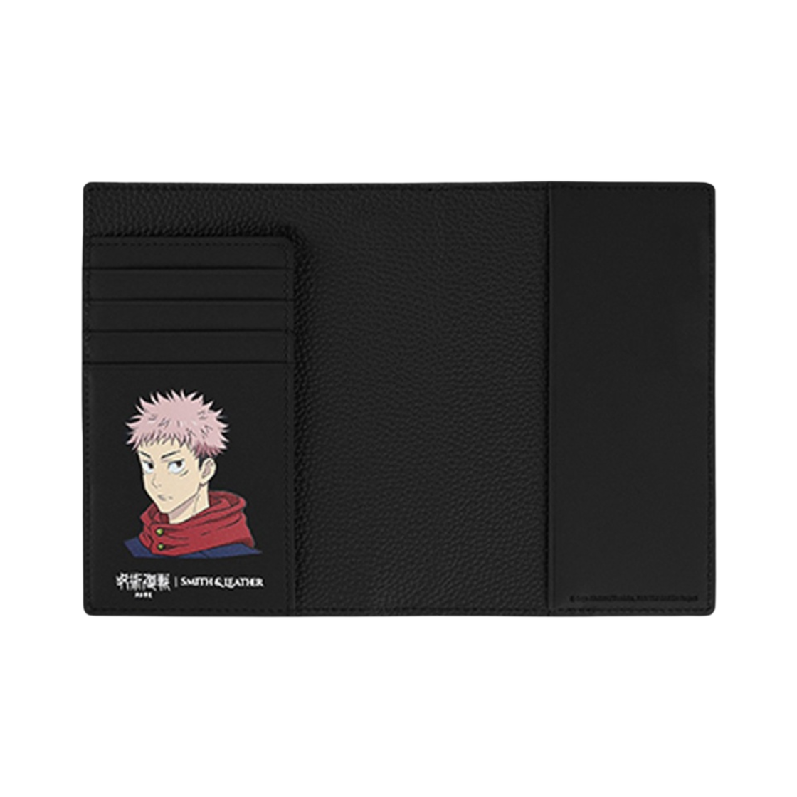 스미스 앤 레더 x 주술회전 레더 여권 지갑 이타도리 유지(Smith & Leather x Jujutsu Kaisen Leather Passport Wallet Itadori Yuji)